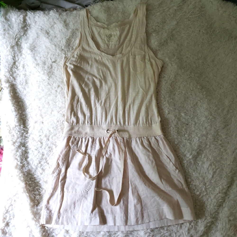 LOFT Cream Mini Dress